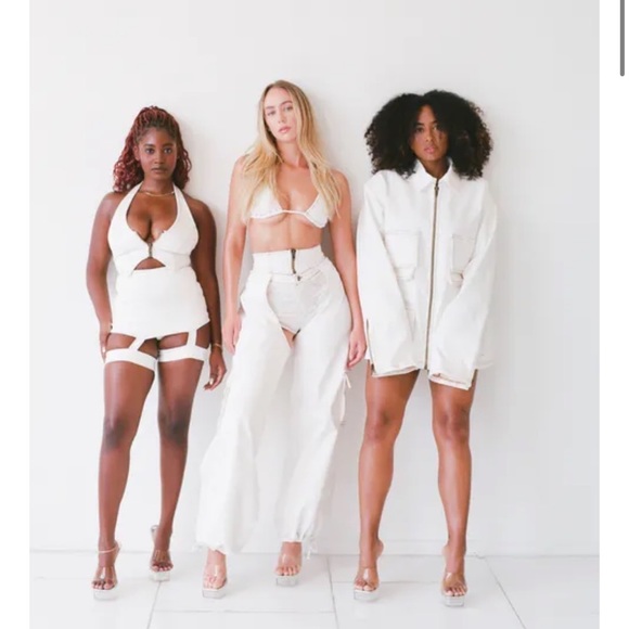 JEAN Machine Laina Rauma NWT szL bra Bralette triangle cropped  lainarauma denim - Picture 6 of 16